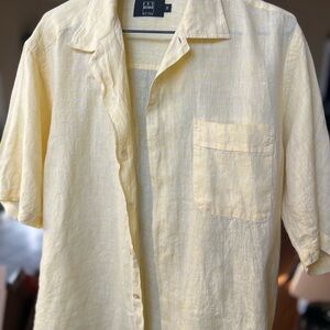 Ike Behar Light Yellow Button-Up Shirt